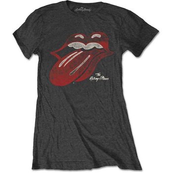 T-shirt The Rolling Stones Vintage Tongue Logo Charcoal Grey XL Feminino T-shirt - 1