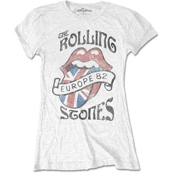 T-shirt The Rolling Stones Europe 82 White 2XL Feminino T-shirt - 1
