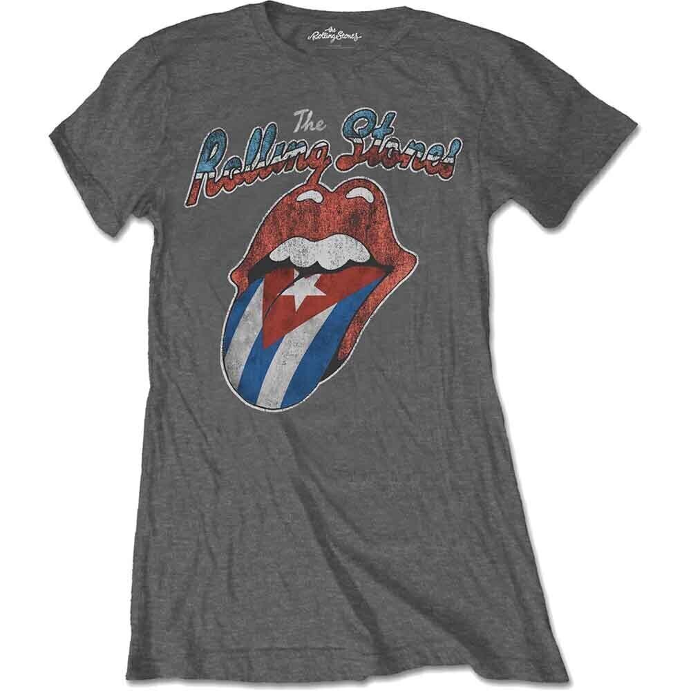 T-shirt The Rolling Stones Rocks Off Cuba Charcoal Grey XL Feminino T-shirt