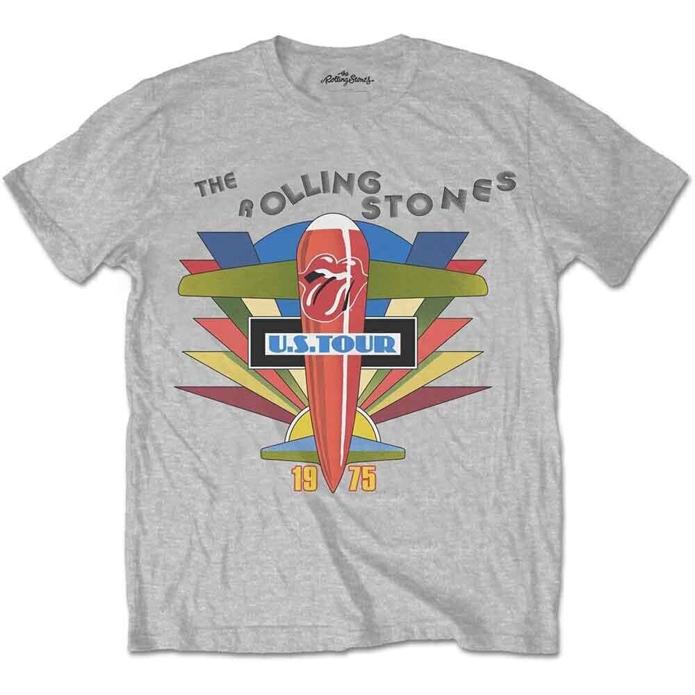 T-shirt The Rolling Stones Retro US Tour 1975 Grey L T-shirt