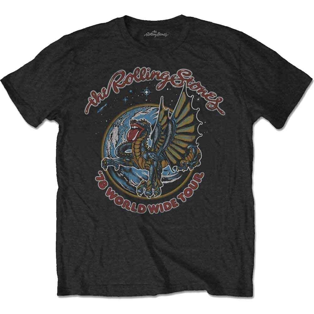 Skjorte The Rolling Stones Dragon '78 (Back Print) Black 2XL Skjorte