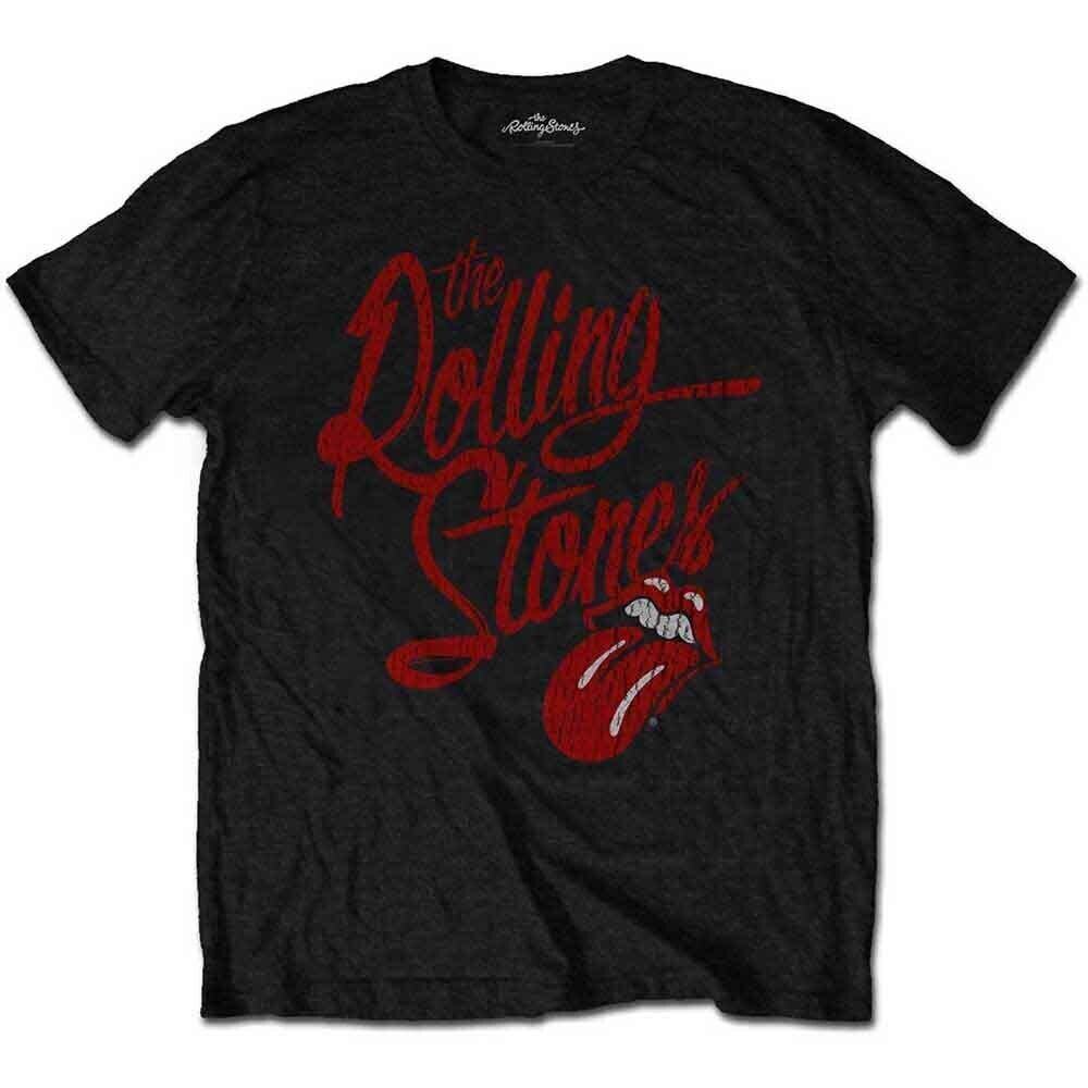 T-shirt The Rolling Stones Script Logo (Soft Hand Inks) Black L T-shirt