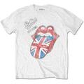 The Rolling Stones Vintage British Tongue (Soft Hand Inks) White L Paita