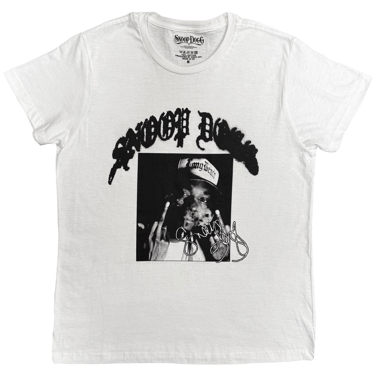 T-shirt Snoop Dogg Middle Finger White 2XL T-shirt