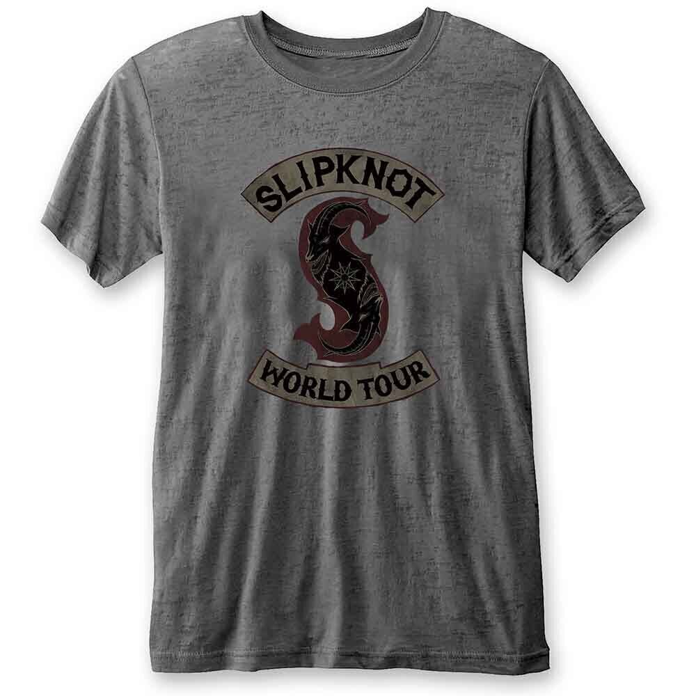 T-shirt Slipknot World Tour (Burnout) Charcoal Grey XL T-shirt