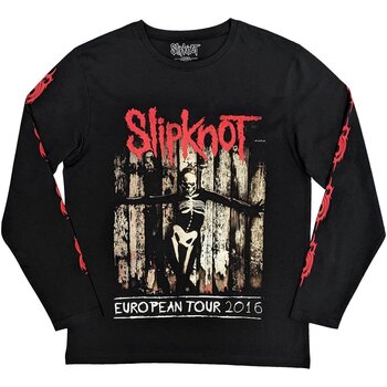 T-Shirt Slipknot Skeleton Flag (Back & Sleeve Print) Black S T-Shirt - 1
