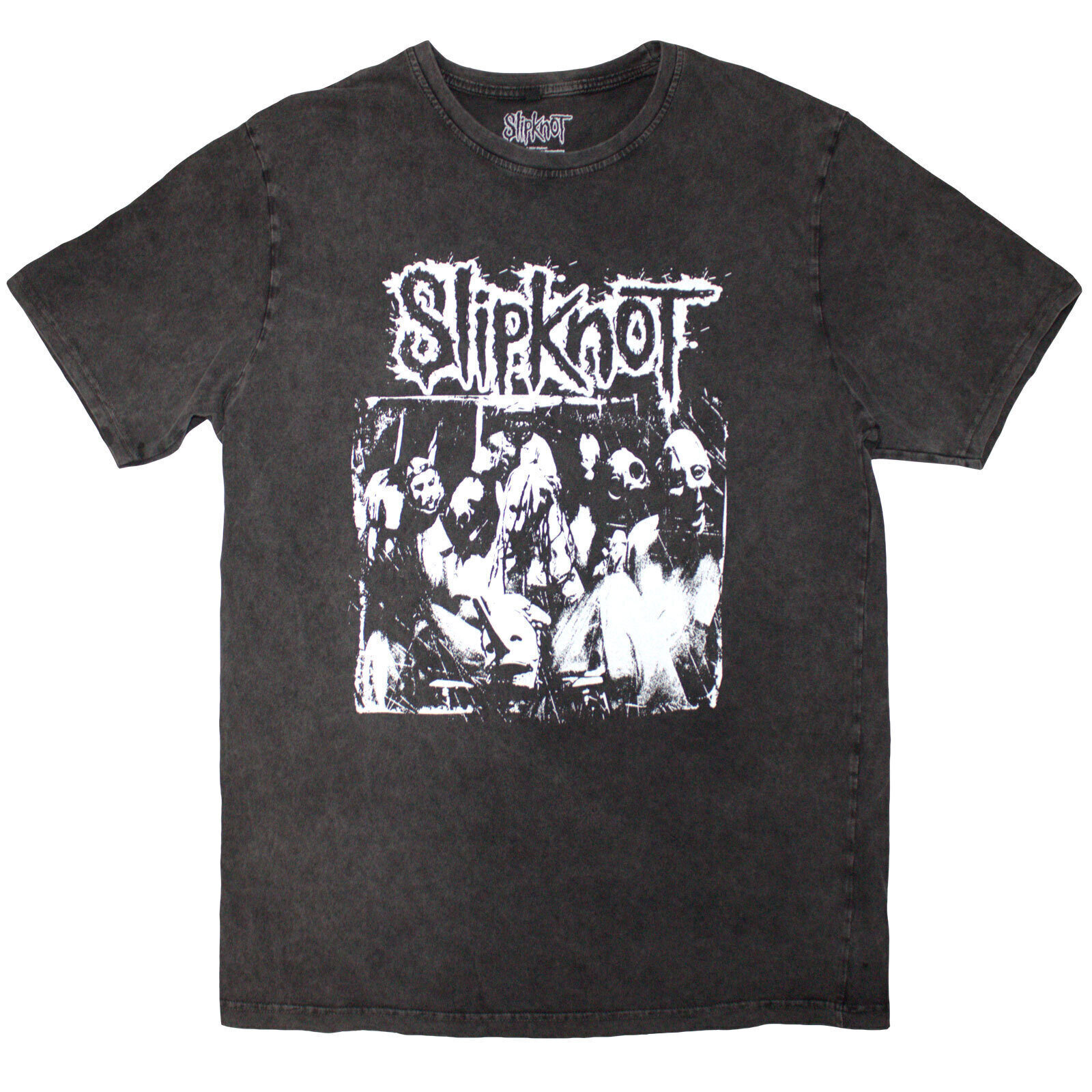 T-shirt Slipknot Album Splatter (Stone Wash Back Print) Charcoal Grey XL T-shirt
