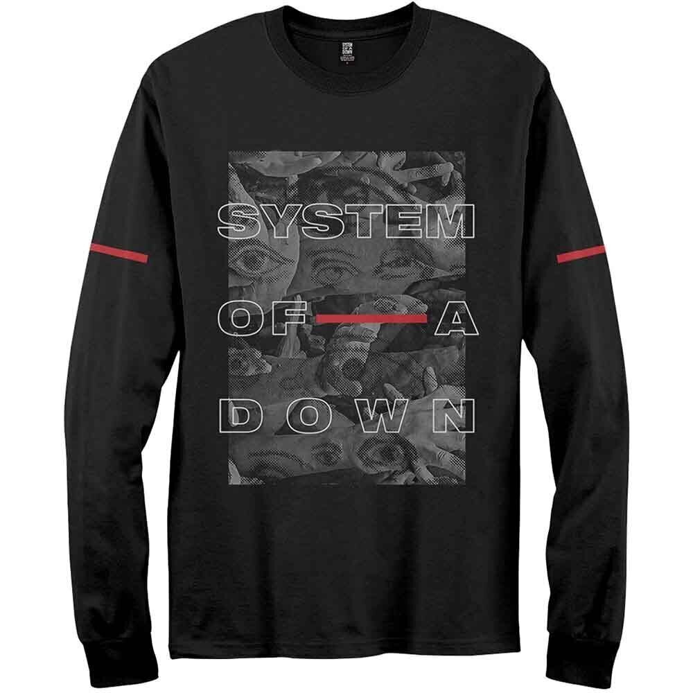 Skjorte System of a Down Eye Collage Black XL Skjorte