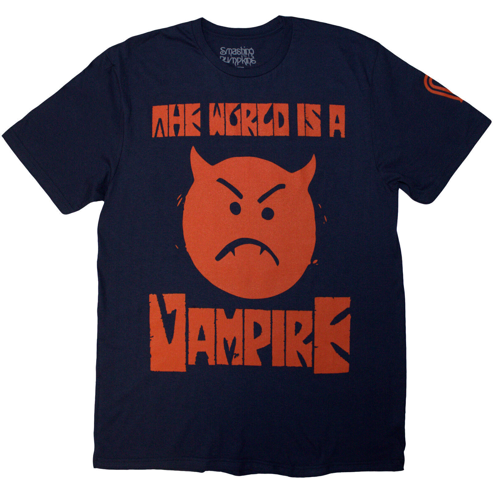 T-shirt The Smashing Pumpkins World Is A Vampire (Back Print) Navy Blue XL T-shirt