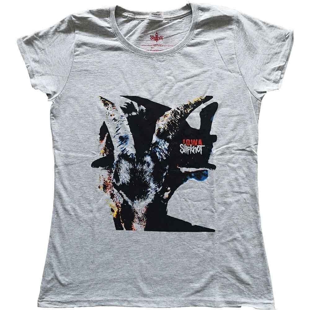 Tricou Slipknot Iowa Goat Shadow (Back Print) Heather Grey L Damă Tricou