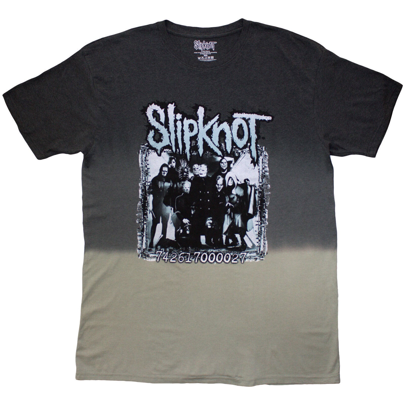 T-Shirt Slipknot Barcode Photo (Back Print & Wash Collection) Grey L T-Shirt