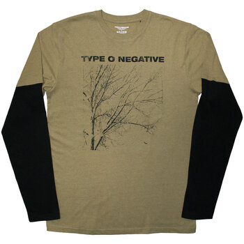 T-shirt Type O Negative Tree (Back Print Layered) Black & Green XL T-shirt - 1