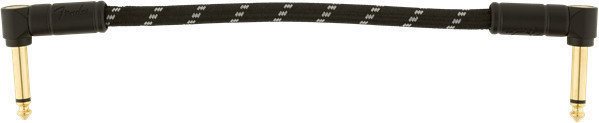 Kabel rozgałęziacz, Patch kabel Fender Deluxe Series 099-0820-074 Czarny 15 cm Kątowy - Kątowy