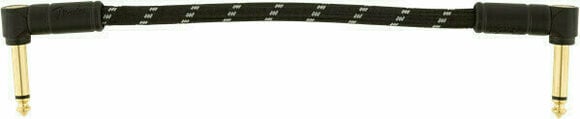 Kabel rozgałęziacz, Patch kabel Fender Deluxe Series 099-0820-074 Czarny 15 cm Kątowy - Kątowy - 1