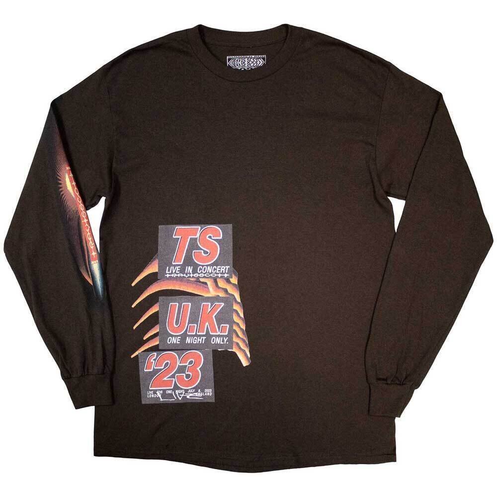 T-Shirt Travis Scott Summer Run 2023 London (Back Print & Ex-Tour) Brown L T-Shirt