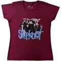 Slipknot Goat Logo Demon (Back Print) Maroon Red L Ladies T-Shirt