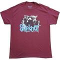 Slipknot Goat Logo Demon (Back Print) Maroon Red L T-Shirt