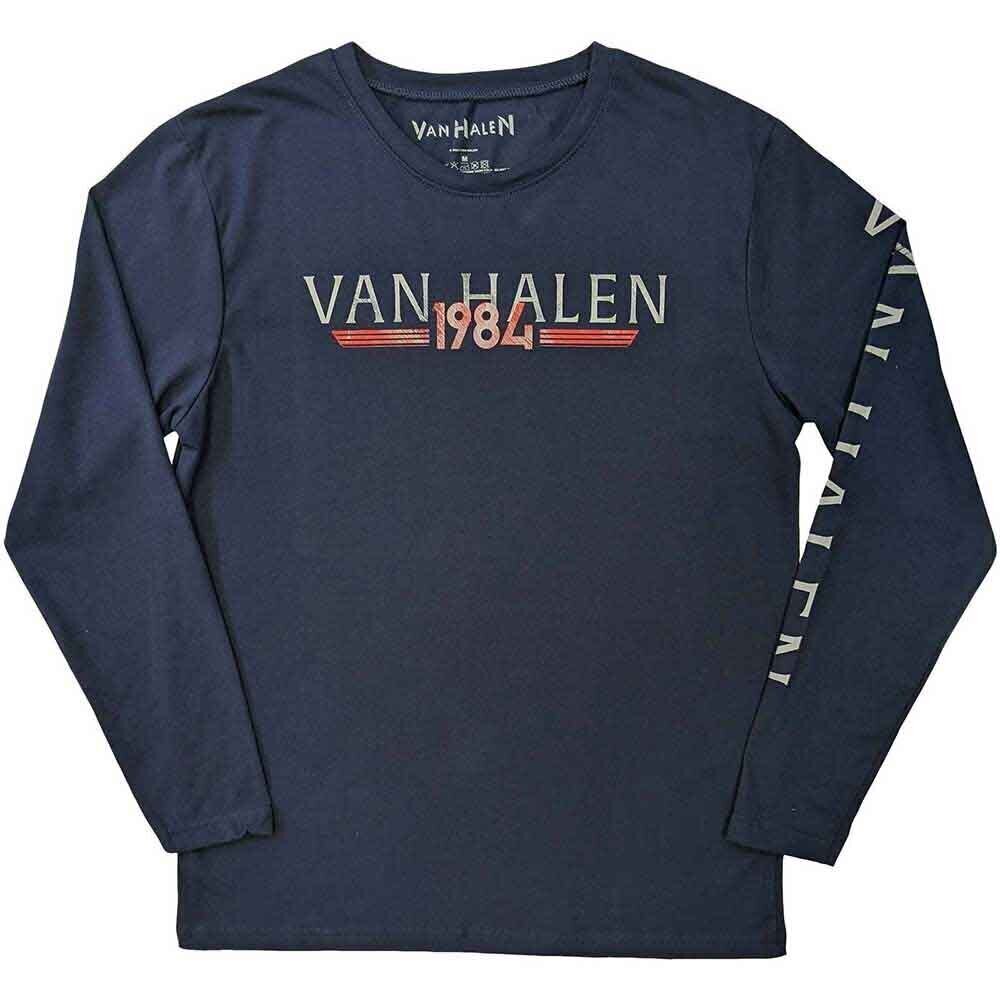 Marškinėliai Van Halen 84 Tour (Back & Sleeve Print) Navy Blue 2XL Marškinėliai