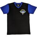 Van Halen 1978 Tour Dates (Back Print Raglan) Black & Purple XL T-Shirt