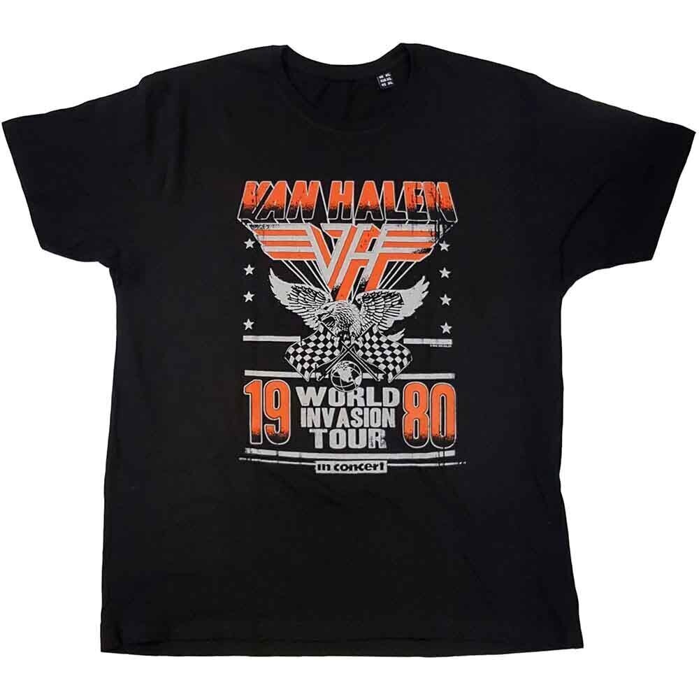 T-shirt Van Halen Invasion Tour '80 Black XL T-shirt