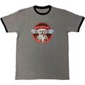 Van Halen Circle Logo (Ringer) T-shirt à manches courtes Grey & Black XL