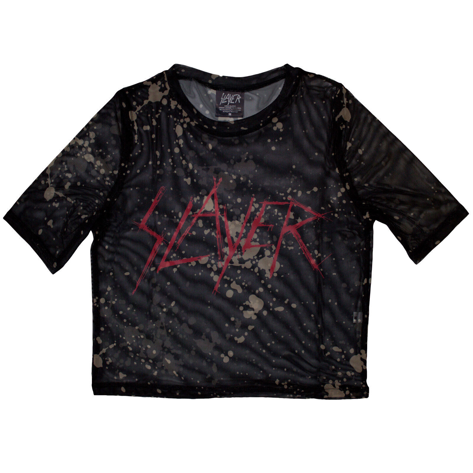 T-Shirt Slayer Scratchy Logo (Mesh) Black S Damen T-Shirt