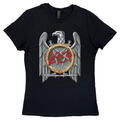 Slayer Silver Eagle Black S Ladies T-Shirt