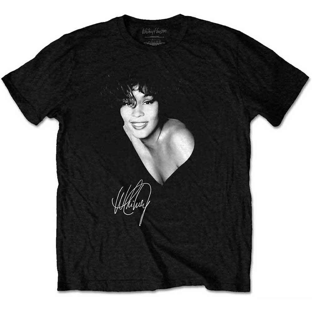 Shirt Whitney Houston B&W Photo Black L Shirt