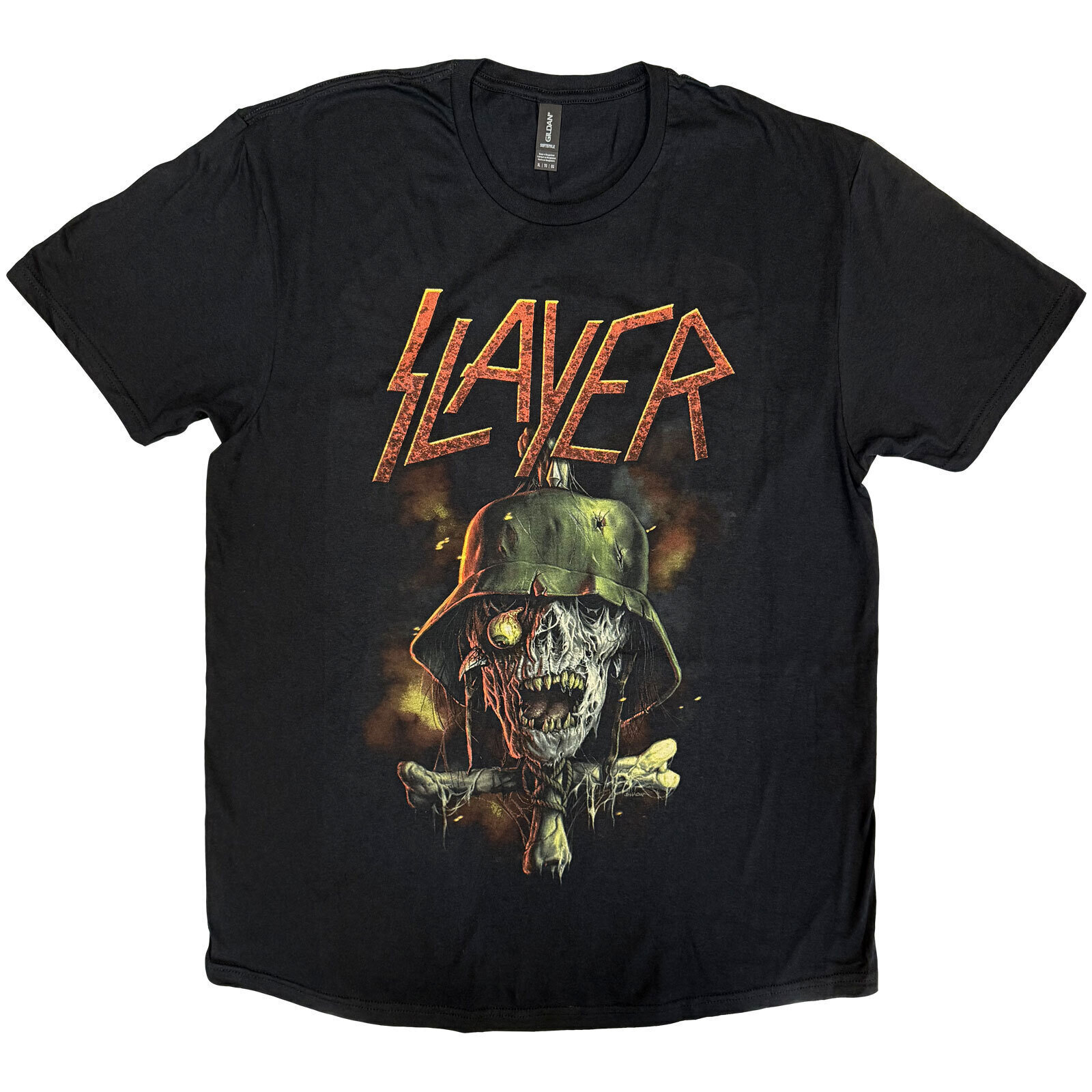 T-Shirt Slayer Soldier Cross V.2 Black 2XL T-Shirt