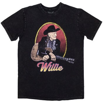 Tricou Willie Nelson Lasso Portrait (Stone Wash) Black S Tricou - 1