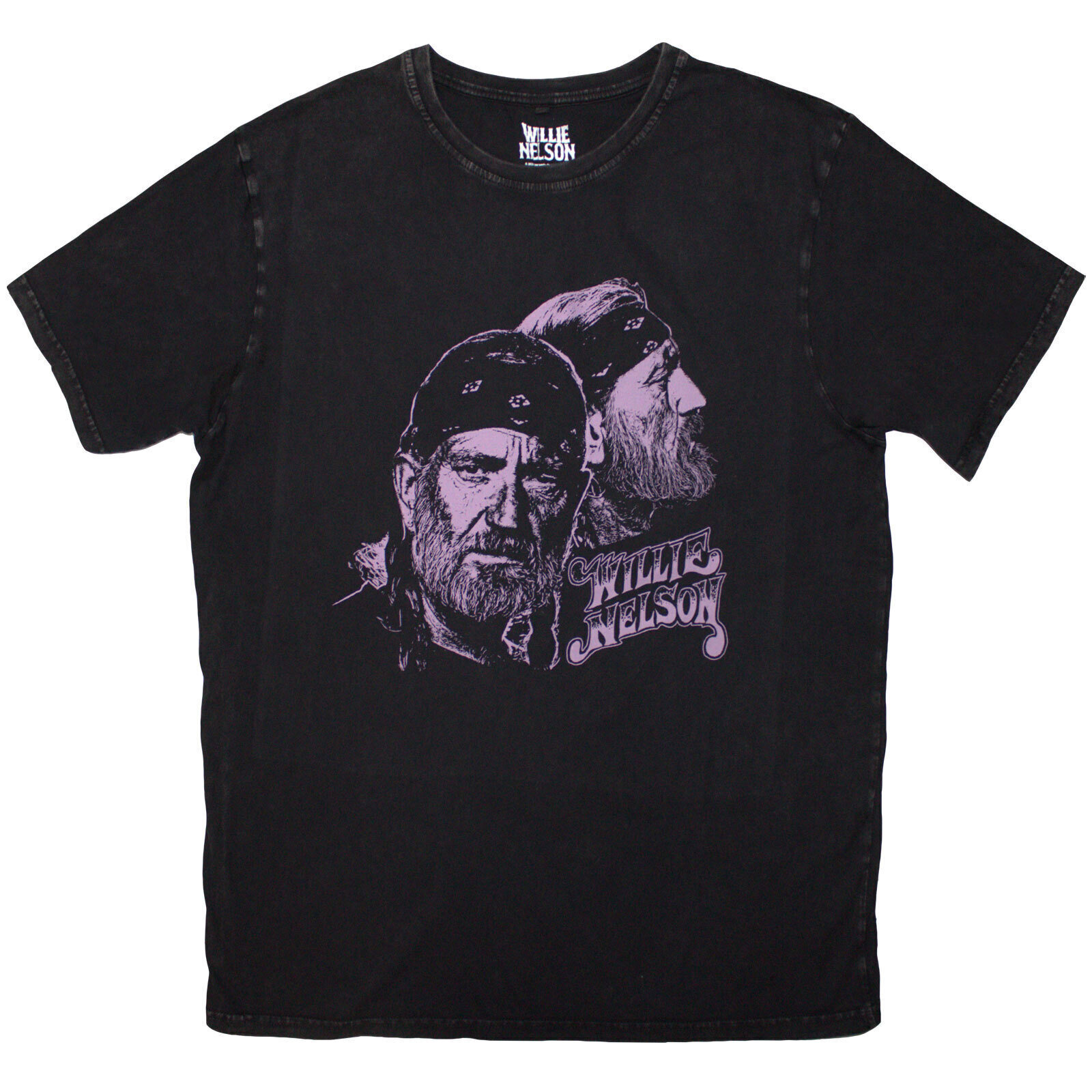 Tričko Willie Nelson Purple Graphic (Stone Wash) Black M Tričko