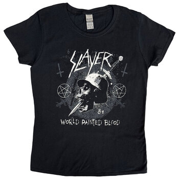 T-Shirt Slayer Dagger Skull Black 2XL Ladies T-Shirt - 1