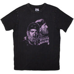 Skjorte Willie Nelson Purple Graphic (Stone Wash) Black XL Skjorte