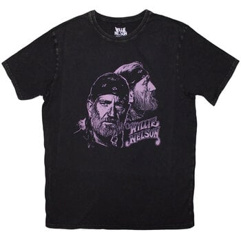 Skjorte Willie Nelson Purple Graphic (Stone Wash) Black XL Skjorte - 1