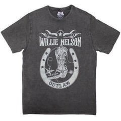 T-Shirt Willie Nelson Outlaw (Stone Wash)