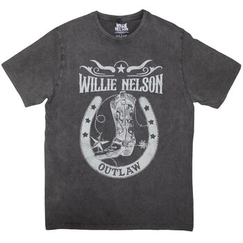 Majica Willie Nelson Outlaw (Stone Wash) Charcoal Grey L Majica - 1