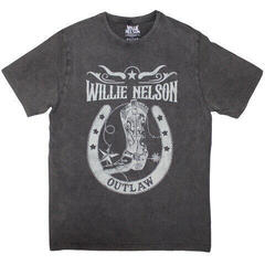 Camiseta de manga corta Willie Nelson Outlaw (Stone Wash)