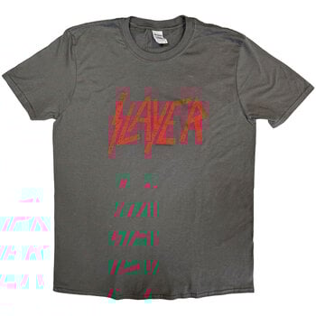 T-Shirt Slayer Distressed Logo Charcoal Grey M T-Shirt - 1