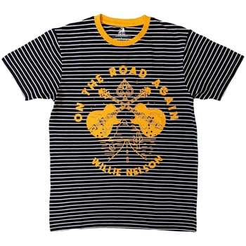 T-Shirt Willie Nelson On The Road Again (Ringer) Black & White M T-Shirt - 1