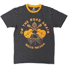 T-Shirt Willie Nelson On The Road Again (Ringer) Black & White L T-Shirt