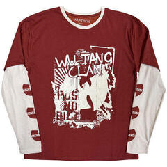 T-shirt Wu-Tang Clan Graffiti (Sleeve Print Layered) Red & White XL T-shirt