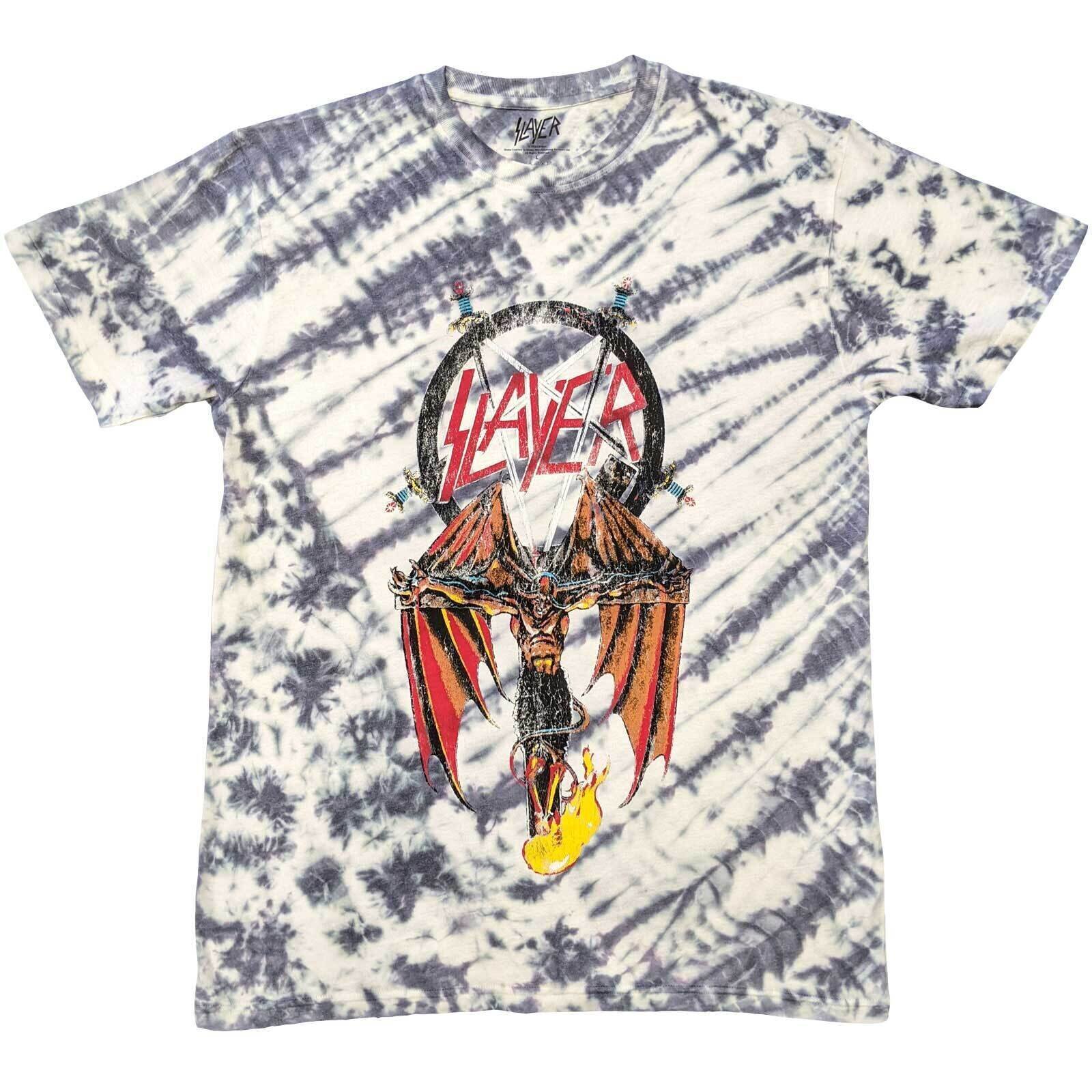 T-shirt Slayer Winged Crucifix (Wash Collection) White XL T-shirt
