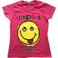 Yungblud Raver Smile (Back Print) Pink S Moteriški Marškinėliai