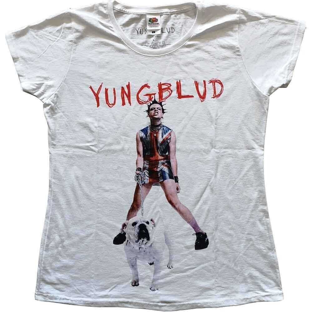 T-Shirt Yungblud Strawberry Lipstick White 2XL Ladies T-Shirt