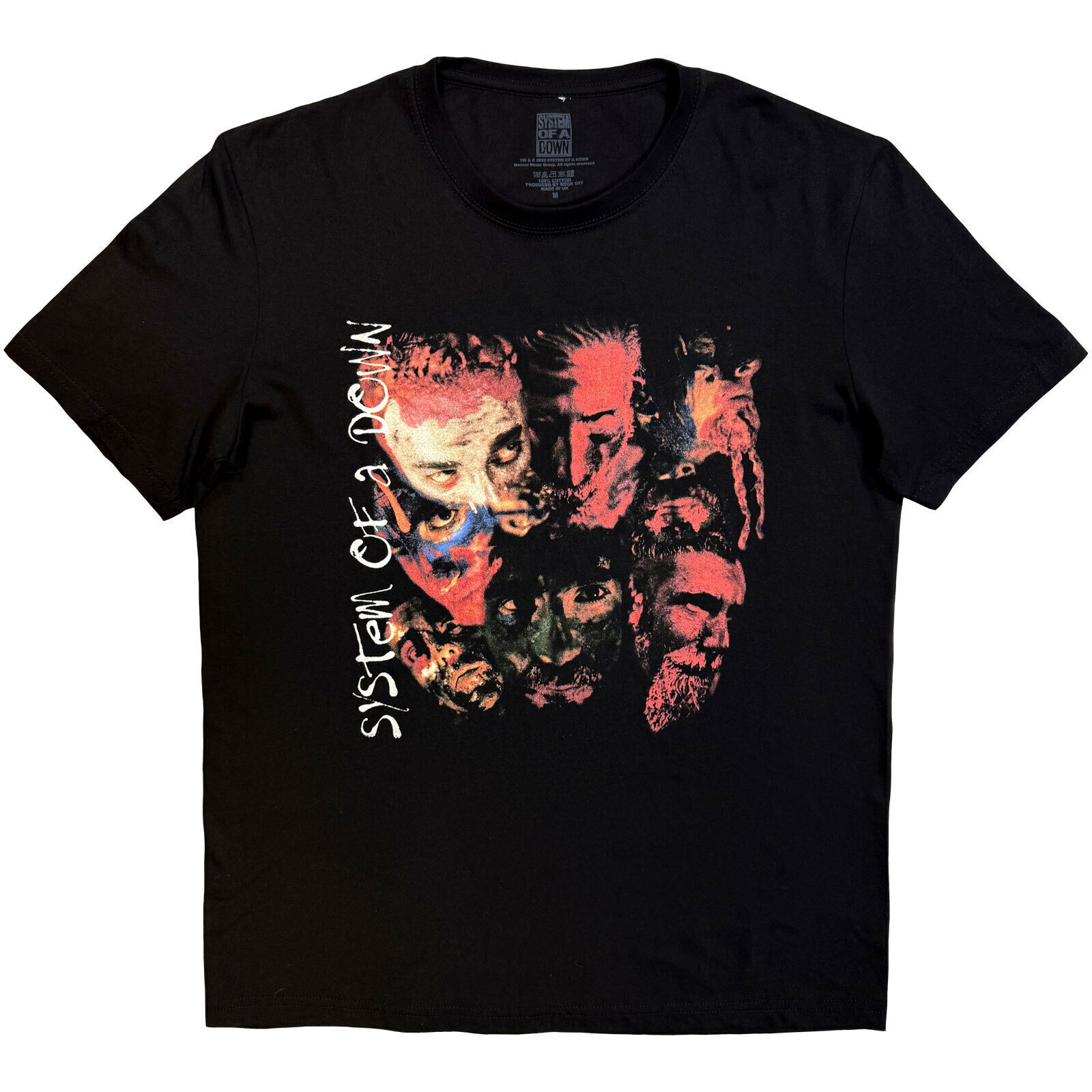 T-Shirt System of a Down Painted Faces 2 Black L T-Shirt