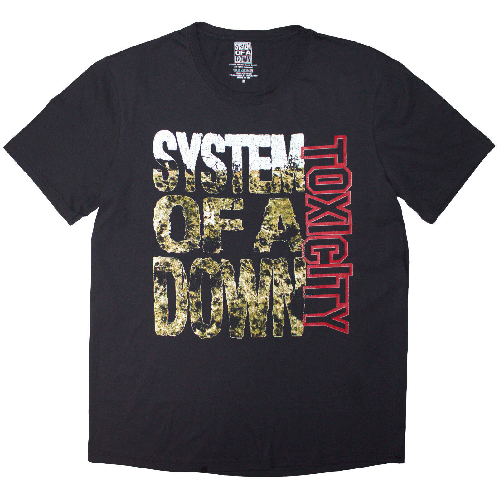 T-shirt System of a Down Toxicity Stack (Back Print) Charcoal Grey L T-shirt