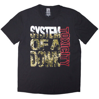 T-shirt System of a Down Toxicity Stack (Back Print) Charcoal Grey L T-shirt - 1