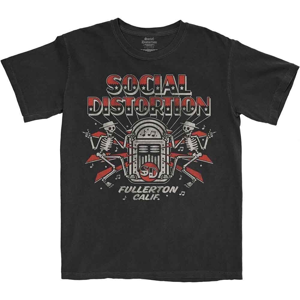 T-Shirt Social Distortion Jukebox Skelly Black 2XL T-Shirt