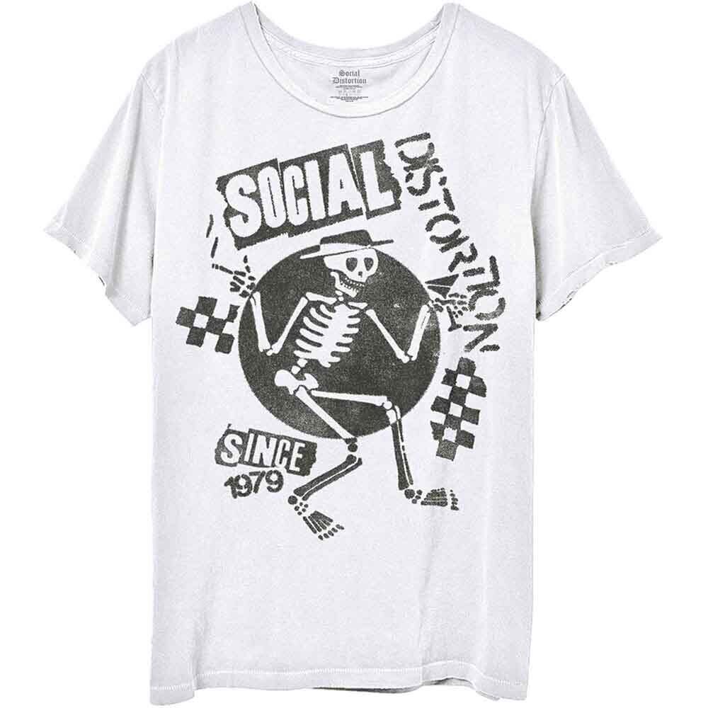 T-shirt Social Distortion Speakeasy Checkerboard White XL T-shirt