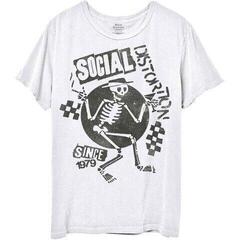 T-shirt Social Distortion Speakeasy Checkerboard White XL T-shirt